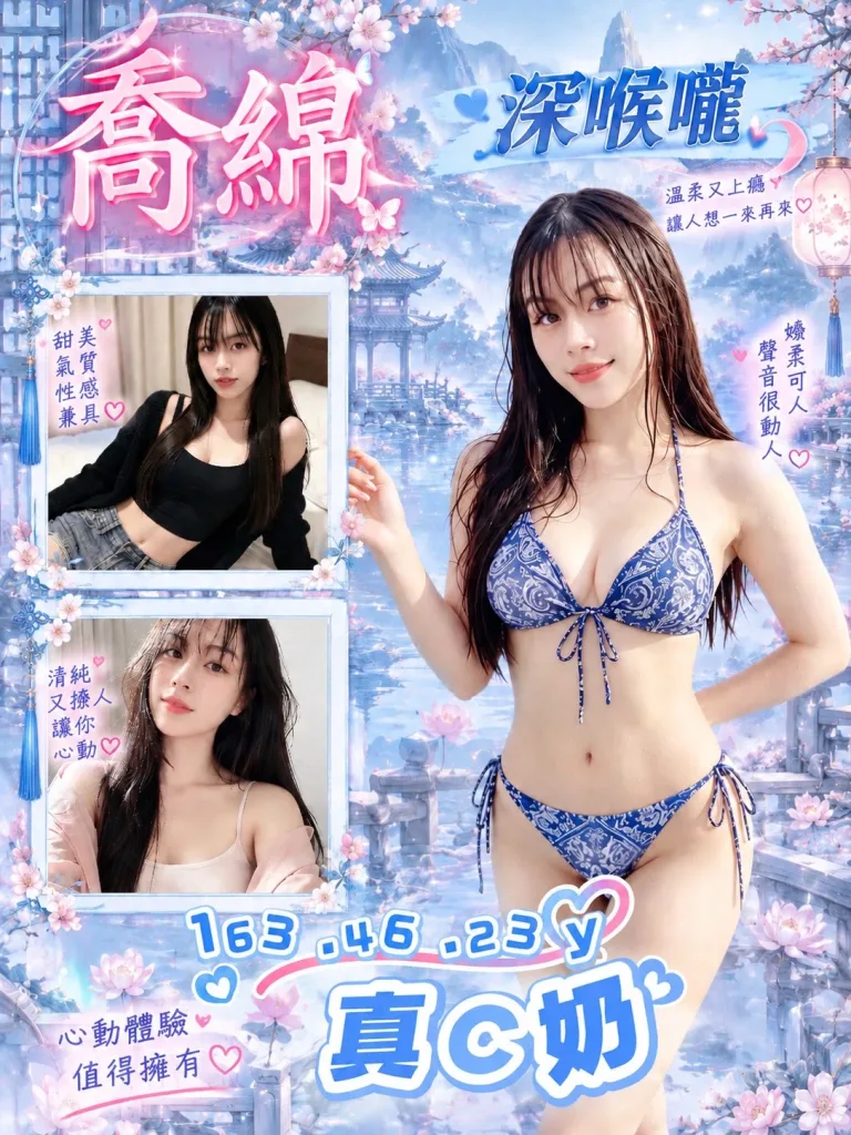 桃園定點茶-喬綿-C罩杯-全套約炮